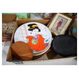 GEISHA GIRL PLATES, FRAMED PRINT, MISC