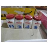 COLL. VTG MILKGLASS SPICE JARS