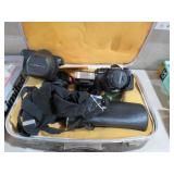 VTG OLYMPUS CAMERA OM 2S, FLASH, LENS, BAG & MISC