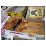 WOOD CANDLE SCONCES & WOOD TRUCK