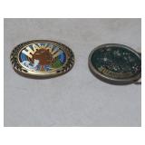 (2) VINTAGE HAWAII BELT BUCKLES