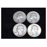 1951 D, 51 S, 52 P, 52 D WASH. QUARTERS 90%