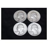 (2) 1951 P, (2) 1951 D WASH. QUARTERS 90%