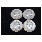 1952 S, 53 P/D/S WASH. QUARTERS 90%