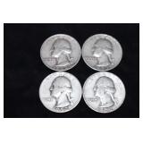 1952 P, 52 D, 53 D, 54 D WASH. QUARTERS 90%