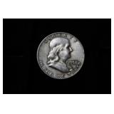 1958 D FRANKLIN HALF DOLLAR 90%