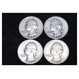 (2) 1950 P, 50 D, 51 P WASH. QUARTERS 90%