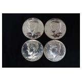 (4) 40% SILVER KENEDY HALF DOLLARS