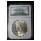 1923 BINION UNCIRCULATED PEACE DOLLAR 90%