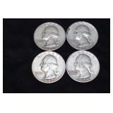 1957 P, 58 D/D, 59 P WASH. QUARTERS 90%