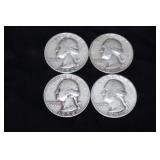 1954 P/P/D/D WASH. QUARTERS 90%