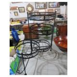 METAL COLLASPING SWIVEL 4 POT PLANTSTAND