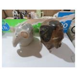 (2) POTTERY ELEPHANT BANKS