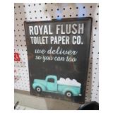 METAL ROYAL TOILET PAPER CO. ADV. SIGN