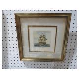 FRAMED THE WAR SHIP VANGUARD JOHN ROBINSON - LONDO