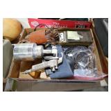 VINTAGE SPRAYER, BATTERY CHARGER, MISC