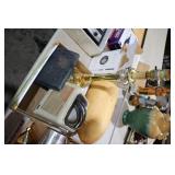 BRASS LAMP BASE, ULTRASONIC CLEANER, MISC