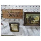 COLL. 3 FRAMED PAINTINGS & SIGNS