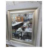 ORNATE FRAMED BEVELED WALL MIRROR