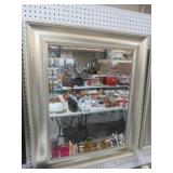 ORNATE FRAMED BEVELED WALL MIRROR