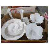 COLL. PIER 1 LOTUS DISHES & MISC CERAMIC ITEMS