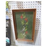 FRAMED BIRD NEEDLEPOINT