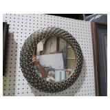 18" RD ORNATE FRAMED WALL MIRROR