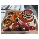 BROWN DRIP GLAZED POTTERY COLLECTION