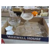 COLL. VTG GLASSWARE, DIVIDED DISH&MISC