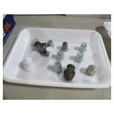 COLL. VTG CERAMIC & METAL THIMBLES