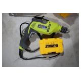 RYOBI DRILL & DEWALT BITS