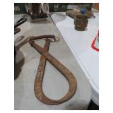 OLD CAST IRON ICE TONGS