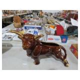 MID CENTURY CERAMIC BULL PLANTER