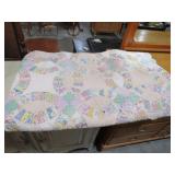 HANDSEWN DOUBLE WEDDING RING FULL SZ QUILT