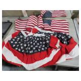 (19) VINTAGE AMERICAN FLAGS/3 WINDOW BUNTINGS