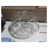 GLASS CAKE STAND WITH LID