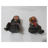CAST IRON VTG AMISH FIGURINES