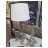 (2) EIFFLE TOWER 1-LAMP WITH SHADE / ONE BASE