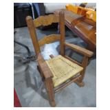 SOLID WOOD WOVEN SEAT CHILDS COUNTRY ROCKER