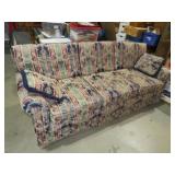 FLORAL FABRIC  SOFA W/ PILLOWS