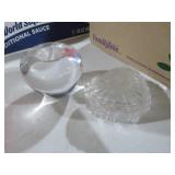 GLASS APPLE PAPERWEIGHT & TRINKET BOX