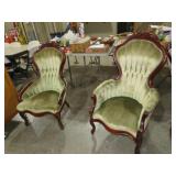 (2X)CARVED VICTORIAN STYLE PARLOR CHAIRS