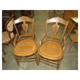 (2) VICTORIAN STYLE WOVEN SEAT LADIES HIP CHAIRS