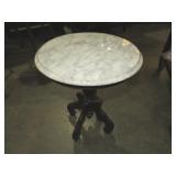 VICTORIAN STYLE PEDESTAL MARBLE TOP TBL