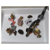 BADGES & MICKEY MOUSE WATCH