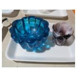 IMPERIOL GLASS SLAG GLASS TOOTH PICK HOLDER