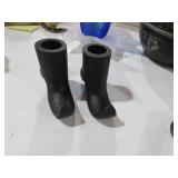 HEAVY CERAMIC WITCH BOOTS CANDLE HOLDERS