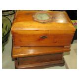 (2) WOOD JEWELRY / TRINKET BOXES