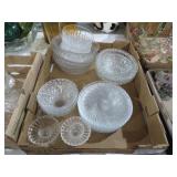 COLLECTION CLEAR GLASS PLATES & BOWLS