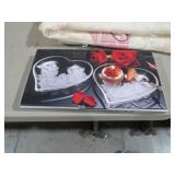 STUDIO NOVA CRYSTAL ETCHED HEART TRAYS NIB